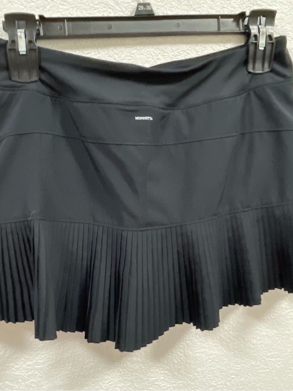 Mondetta Skort Womens Large Black Pleated Athletic Tennis Golf Activewear